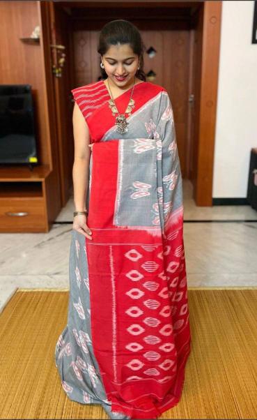 Sckr Ikkat A Party wear saree wholesaler in Hyderabad